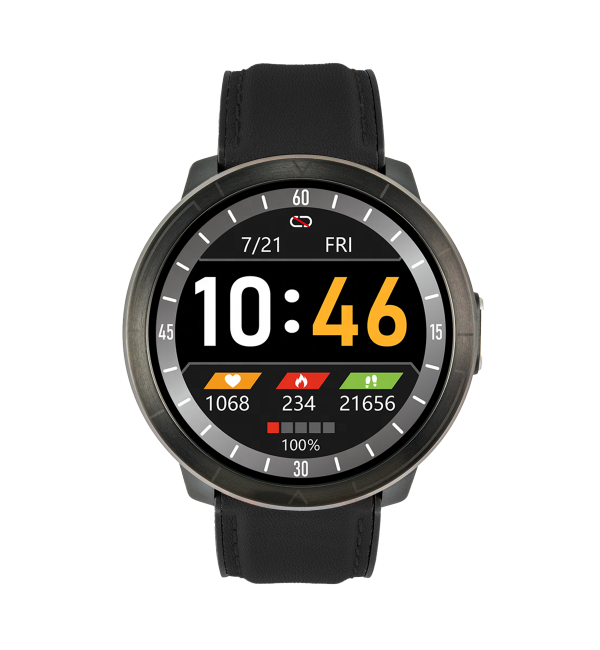 Watchmark - Kardiowatch WM18 Plus Piele neagră